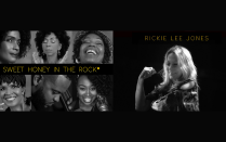 portraits of members of sweet honey in the rock next to rickie lee jones. 