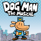 cartoon drawing of dog man in front of a city skyline. 