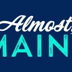 almost, maine written in two different fonts. 